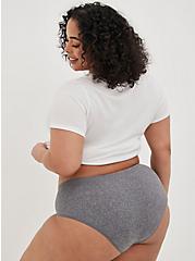Plus Size Hipster Panty - Seamless Grey, HEATHER GREY, hi-res