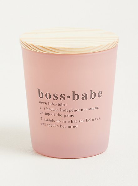 Pink Boss Babe Candle - Basil & Citrus, , hi-res