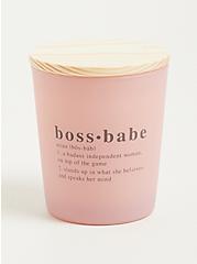 Plus Size Pink Boss Babe Candle - Basil & Citrus, , hi-res