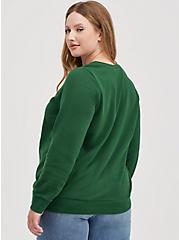 Sweatshirt - Cozy Fleece Skull Snow Green, GREEN, alternate