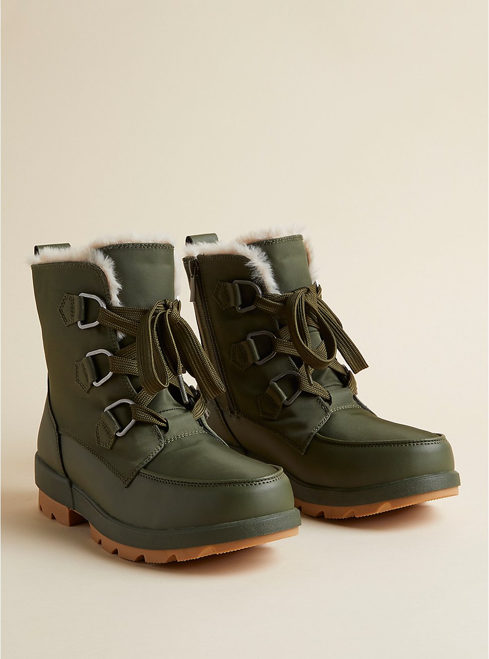 Plus Size Cold Weather Bootie (WW), OLIVE, hi-res