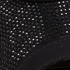 Pointed Heel Laceup Bootie - Rhinestone Black (WW), BLACK, swatch