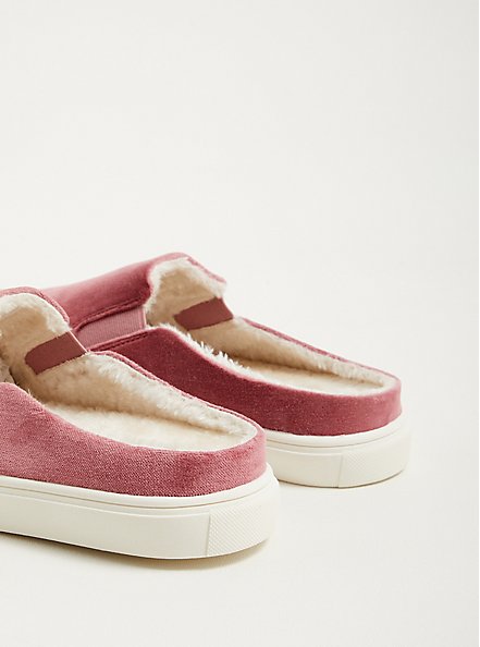 Fur-Lined Slip On Sneaker - Pink Velvet (WW), LIGHT PINK, alternate