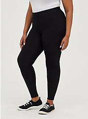 Plus Size Comfort Waist Platinum Legging - Fleece Lined Black , BLACK, hi-res