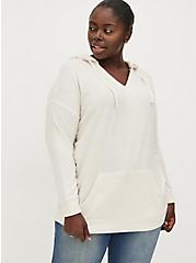 Plus Size Relaxed Hoodie - Super Soft Plush Oatmeal, HEATHER GREY, hi-res
