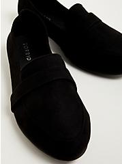 Plus Size Loafer - Black Faux Suede (WW), BLACK, alternate