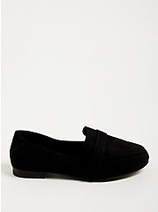 Plus Size Loafer - Black Faux Suede (WW), BLACK, alternate