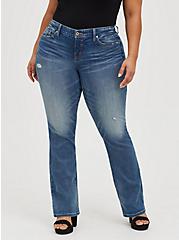 Mid Rise Slim Boot Jean - Vintage Stretch Medium Wash, FIVE AND DIME, hi-res