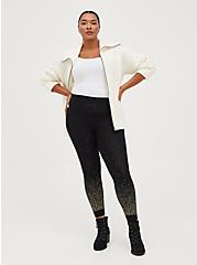 Plus Size Platinum Sweater Legging with Lurex - Black, BLACK, alternate