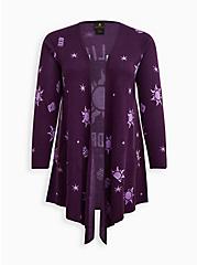 Plus Size Drape Cardigan - Disney Tangled Dream Purple, BLACKBERRY CORDIAL, hi-res
