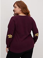 Plus Size Sweatshirt - Cozy Fleece Disney Tangled Mother Gothal, WINETASTING, alternate