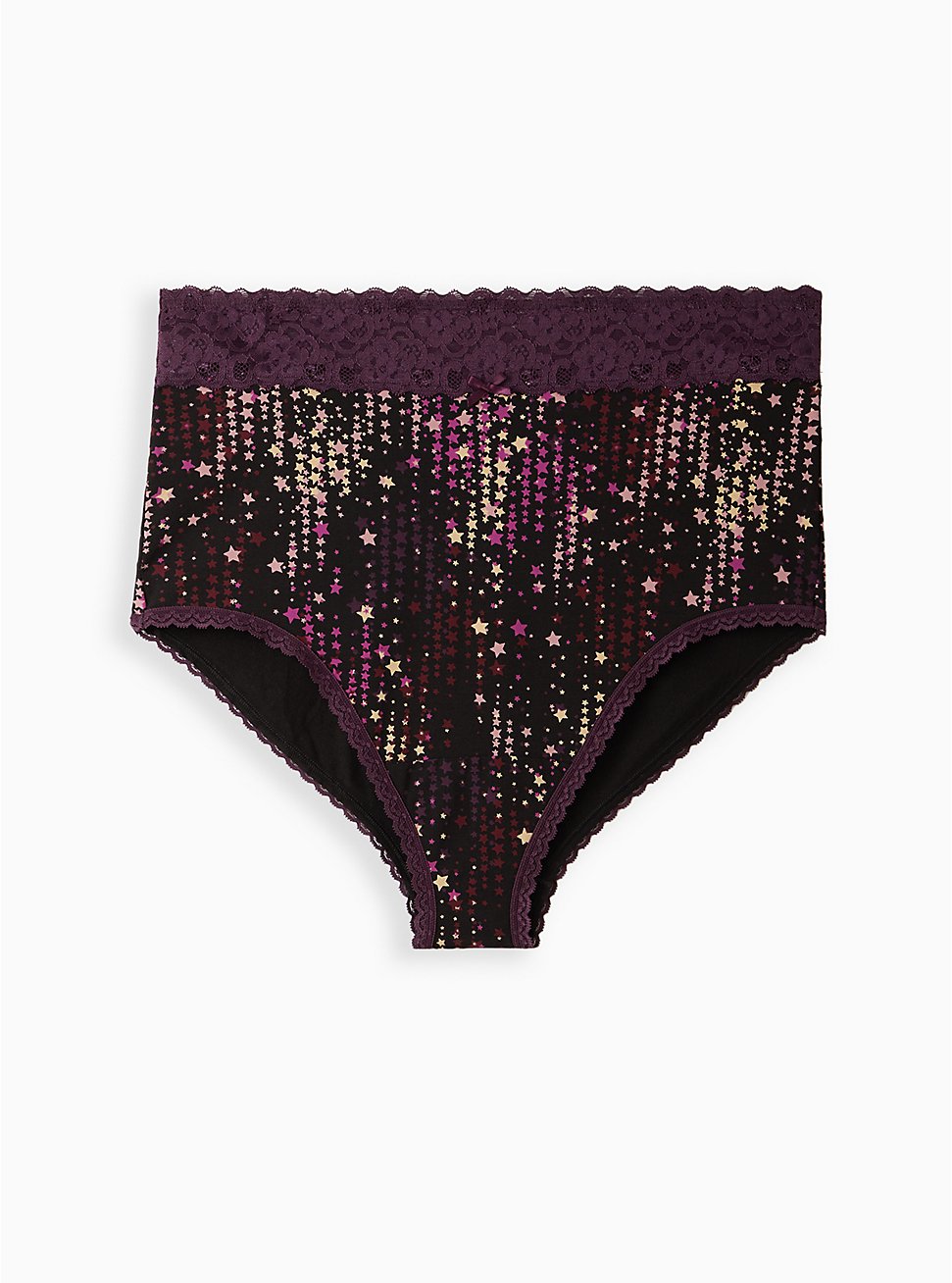 High-Rise Cheeky Panty - Cotton Stars Purple, STAR LAYERS, hi-res
