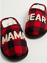 Plus Size Slip-On Slipper - Mama Bear Red & Black Plaid (WW), PLAID, alternate