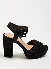 Platform Heel - Velvet Glitter Black(WW), BLACK, alternate