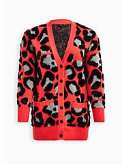 Plus Size - Button Front Cardigan Sweater - Leopard - Torrid