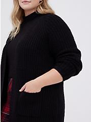 Chunky Duster Open Front Sweater, ASPHALT, alternate