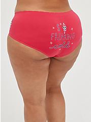 Plus Size Seamless Cheeky Panty - So Freakin Cold Skull Pink, FREAKING COLD, alternate