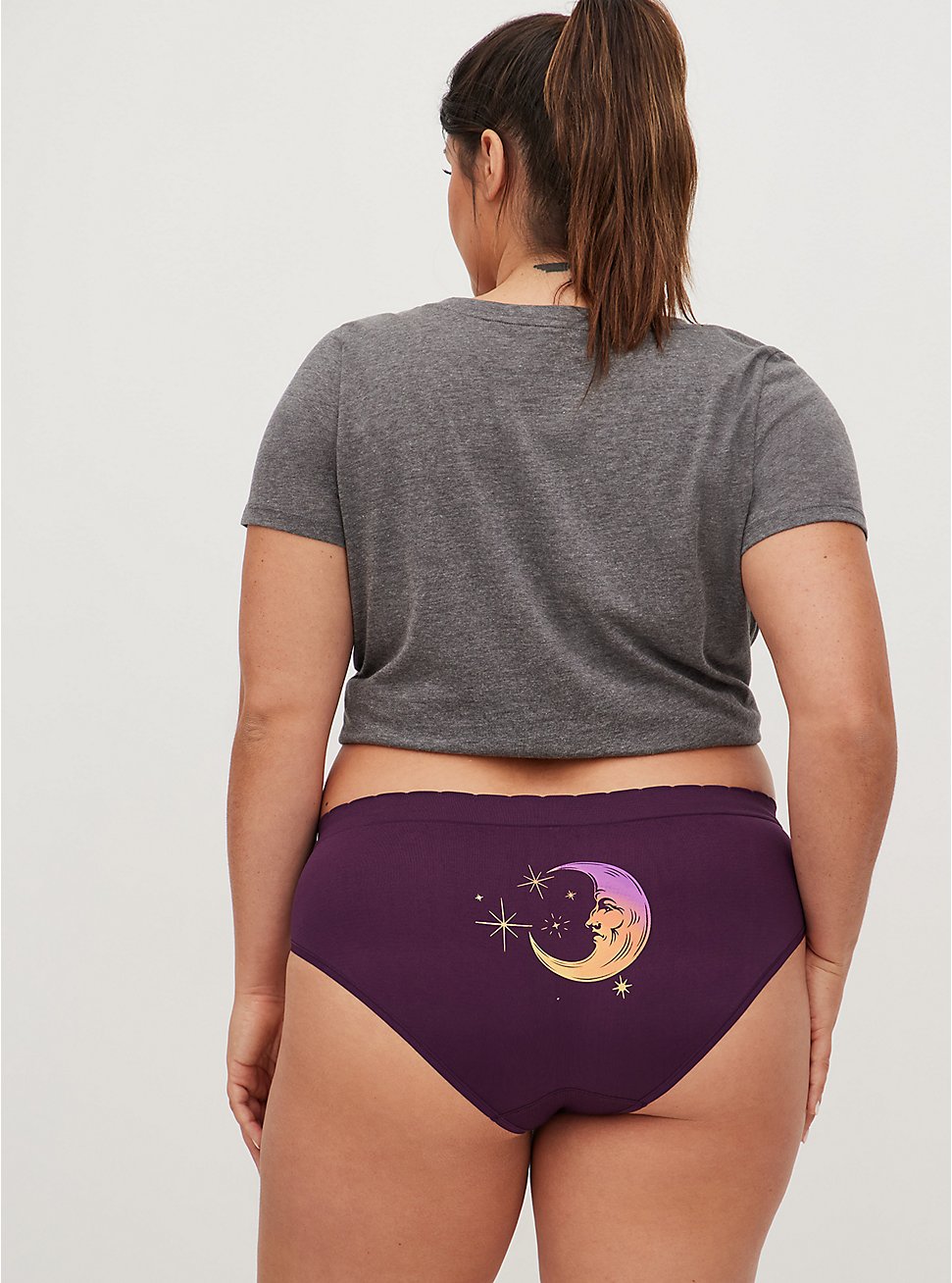 Plus Size Seamless Hipster Panty - Celestial Purple, CELESTIAL MOOD, hi-res