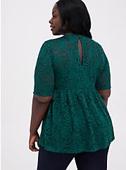 Babydoll Top - Lace Green, GREEN, alternate