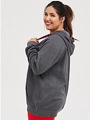 Plus Size Tunic Sweatshirt - Cozy Fleece Charcoal, CHARCOAL  GREY, alternate