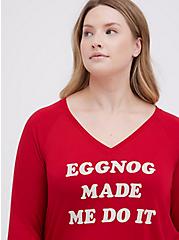 Plus Size Classic Raglan Tee - Feather Soft Eggnog Red, JESTER RED, alternate