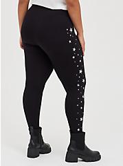 Premium Legging - Side Star Foil Black, BLACK, alternate