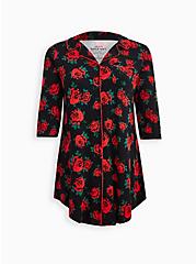 Sleep Dress - Super Soft Roses Black, MULTI, hi-res