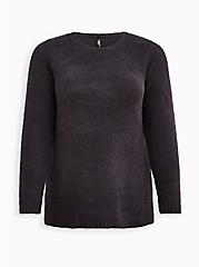Plus Size Sleep Sweatshirt - Teddy Grey, CHARCOAL  GREY, hi-res