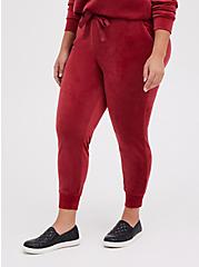 Classic Fit Sleep Jogger - Velour Red, RED, hi-res