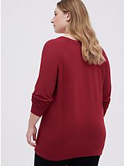 Sleep Tunic Sweatshirt - Fleece Mama Bear Red, RED, alternate