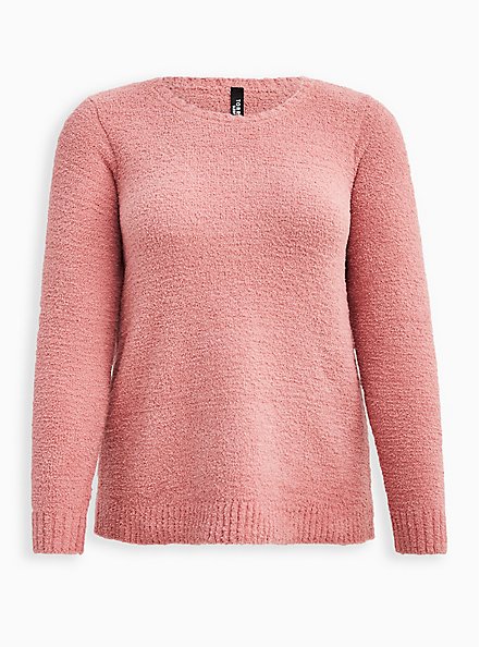 Plus Size Teddy Sleep Sweatshirt - Pink, PINK, hi-res