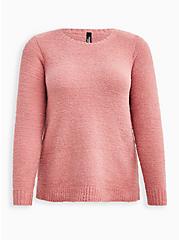 Plus Size Teddy Sleep Sweatshirt - Pink, PINK, hi-res