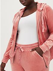 Plus Size Bootcut Sleep Pant - Velour Pink, PINK, alternate