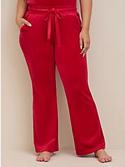 Velour Bootcut Lounge Pant, JESTER RED, alternate