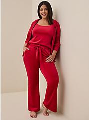 Velour Bootcut Lounge Pant, JESTER RED, hi-res