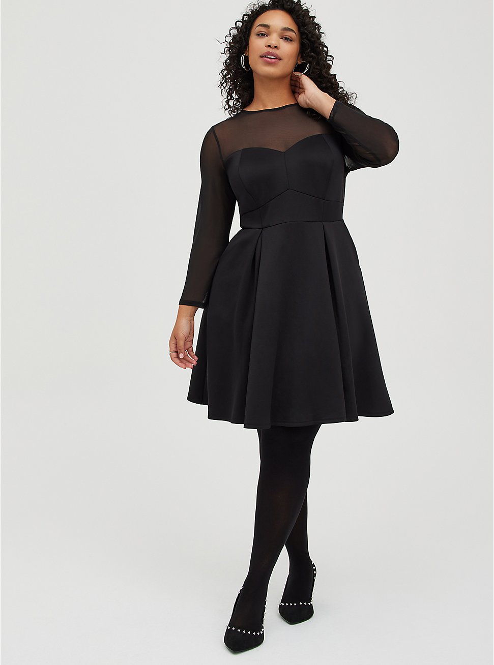 Scuba Fit ☀ Flare Mini Dress - Black ...