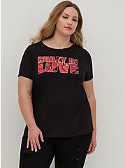 Plus Size Crazy In Love Top - Universal Chucky, DEEP BLACK, hi-res