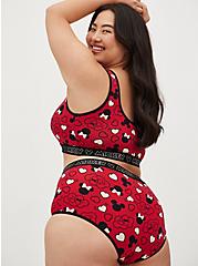 Plus Size Brief Panty - Cotton Disney Mickey Mouse I Heart Red, MULTI, alternate