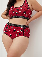 Plus Size Brief Panty - Cotton Disney Mickey Mouse I Heart Red, MULTI, alternate