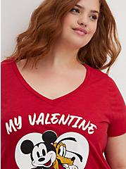 Plus Size Sleep Top - Disney Mickey & Pluto, JESTER RED, alternate