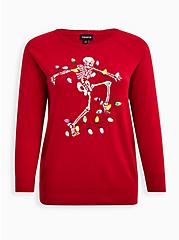 Plus Size Raglan Pullover - Skeleton Red, JESTER RED, hi-res
