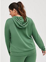 Cupro Long Sleeve Active Hoodie Sweatshirt, OLIVE, alternate
