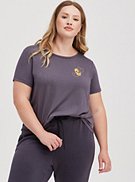 Plus Size Wicking Active Tee - Performance Cotton Skull Heart Grey, , hi-res