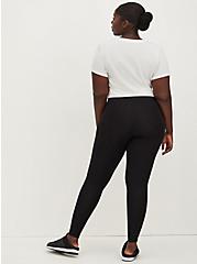 Plus Size Premium Legging with Pockets - Cheetah Knee Print Black, BLACK, alternate