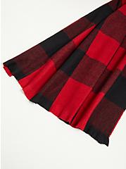 Blanket Scarf - Buffalo Check Red & Black, , alternate