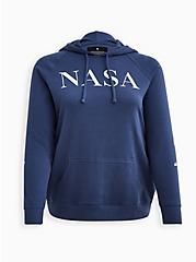 Plus Size NASA Relaxed Fit Hoodie - Cozy Fleece Blue, BLUE, hi-res
