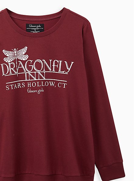 Sweatshirt - Cozy Fleece Gilmore Girls Dragonfly Inn Wine, ZINFANDEL, alternate