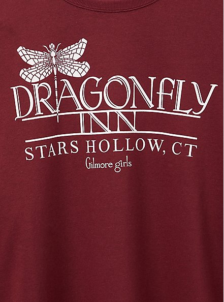 Sweatshirt - Cozy Fleece Gilmore Girls Dragonfly Inn Wine, ZINFANDEL, alternate