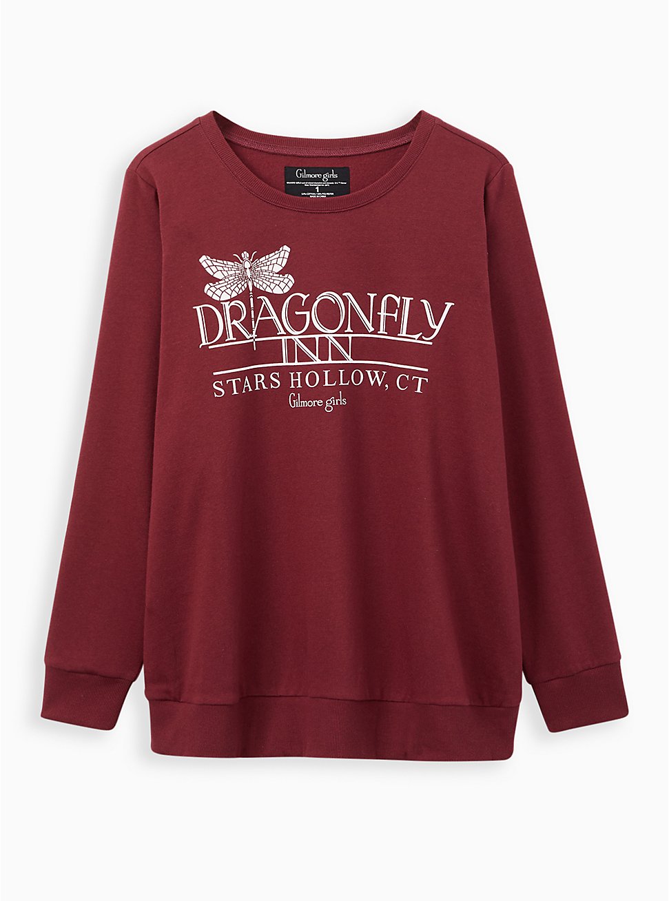 Sweatshirt - Cozy Fleece Gilmore Girls Dragonfly Inn Wine, ZINFANDEL, hi-res