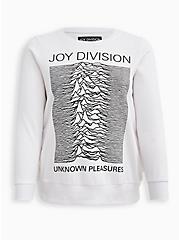 Plus Size Sweatshirt - Cozy Fleece Joy Division White, BRIGHT WHITE, hi-res